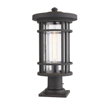 Z-Lite 10" Jordan Glass 1 Light Outdoor Pier Mounted Fixture image 7