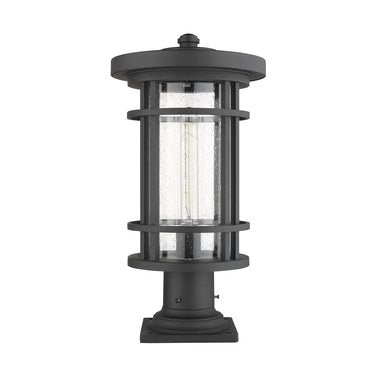 Z-Lite 10" Jordan Glass 1 Light Outdoor Pier Mounted Fixture image 8