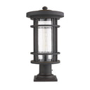Z-Lite 10" Jordan Glass 1 Light Outdoor Pier Mounted Fixture image 9