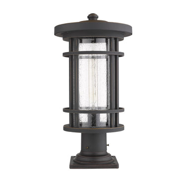 Z-Lite 10" Jordan Glass 1 Light Outdoor Pier Mounted Fixture image 9