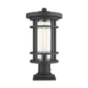 Z-Lite 10" Jordan Glass 1 Light Outdoor Pier Mounted Fixture image