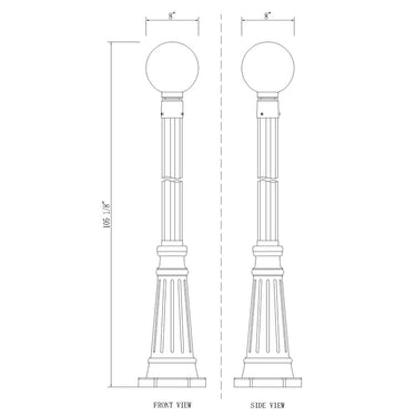 Z-Lite 10" Laurent 1 Light Outdoor Post Mounted Fixture image 14