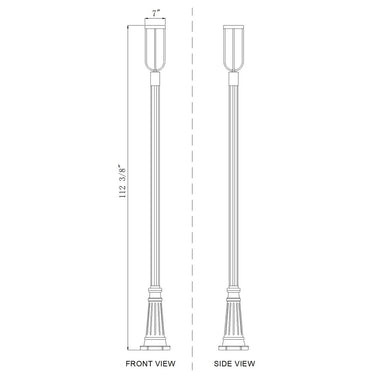 Z-Lite 10" Leland 1 Light Outdoor Post Mounted Fixture image 7