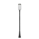 Z-Lite 10" Leland Glass 1 Light Outdoor Post Mounted Fixture image 1
