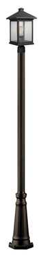 Z-Lite 10" Portland Glass 1 Light Outdoor Post Mounted Fixture image