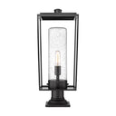 Z-Lite 10" Sheridan Glass 1 Light Outdoor Pier Mounted Fixture image 1
