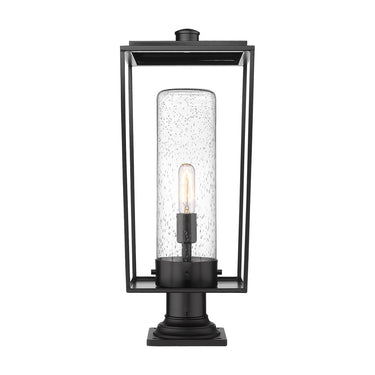 Z-Lite 10" Sheridan Glass 1 Light Outdoor Pier Mounted Fixture image 1
