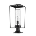 Z-Lite 10" Sheridan Glass 1 Light Outdoor Pier Mounted Fixture image 4
