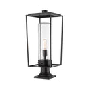 Z-Lite 10" Sheridan Glass 1 Light Outdoor Pier Mounted Fixture image