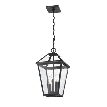 Z-Lite 10" Talbot 3 Light Outdoor Chain Mount Ceiling Fixture image 2