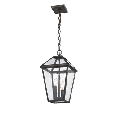 Z-Lite 10" Talbot 3 Light Outdoor Chain Mount Ceiling Fixture image 3