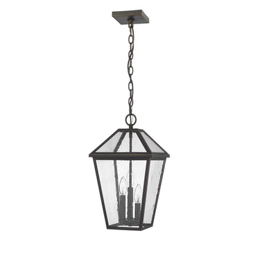 Z-Lite 10" Talbot 3 Light Outdoor Chain Mount Ceiling Fixture image 9