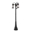 Z-Lite 102.5" High Roundhouse 3 Light Outdoor Post Mounted Fixture image 1