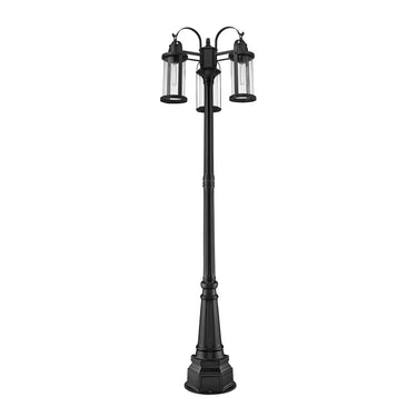 Z-Lite 102.5" High Roundhouse 3 Light Outdoor Post Mounted Fixture image 2