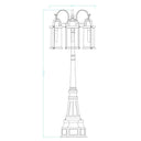 Z-Lite 102.5" High Roundhouse 3 Light Outdoor Post Mounted Fixture image 3