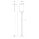 Z-Lite 104.25" High Luttrel 1 Light Outdoor Post Mounted Fixture image 5