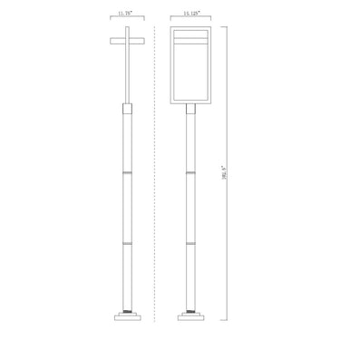 Z-Lite 104.25" High Luttrel 1 Light Outdoor Post Mounted Fixture image 5