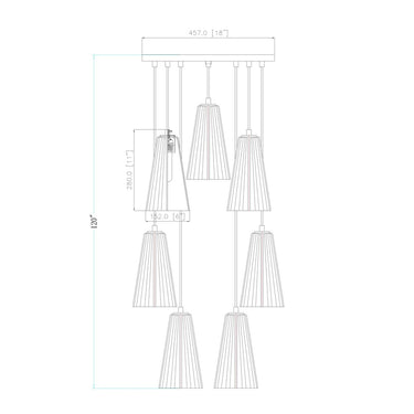 Z-Lite 11" High Farrell 7 Light Chandelier image 21