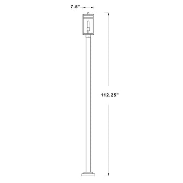 Z-Lite 111.5" High Nuri 1 Light Outdoor Post Mounted Fixture image 7