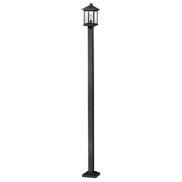 Z-Lite 112" High Portland Black 1 Light Outdoor Post Mounted Fixture image