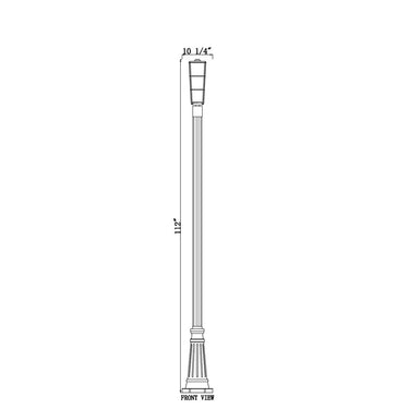 Z-Lite 113.25" High Helix 1 Light Outdoor Post Mounted Fixture image 7