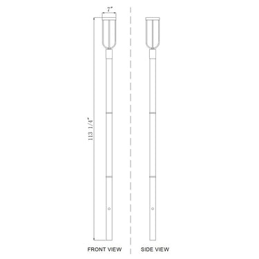 Z-Lite 113.25" High Leland 1 Light Outdoor Post Mounted Fixture image 7
