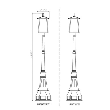 Z-Lite 113.5" High Rainer 6 Light Outdoor Post Mounted Fixture image 7
