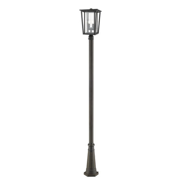 Z-Lite 113.5" High Seoul 2 Light Outdoor Post Mounted Fixture image 1