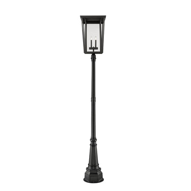 Z-Lite 113" High Seoul 4 Light Outdoor Post Mounted Fixture image 1