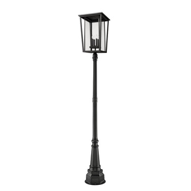 Z-Lite 113" High Seoul 4 Light Outdoor Post Mounted Fixture image 4