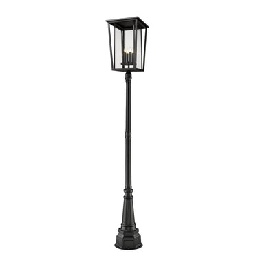 Z-Lite 113" High Seoul 4 Light Outdoor Post Mounted Fixture image