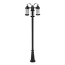 Z-Lite 114.5" High Roundhouse 3 Light Outdoor Post Mounted Fixture image 2