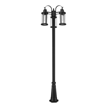 Z-Lite 114.5" High Roundhouse 3 Light Outdoor Post Mounted Fixture image 2