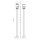 Z-Lite 115.25" High Hartwell 4 Light Outdoor Post Mounted Fixture image 7