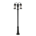 Z-Lite 115" High Roundhouse 3 Light Outdoor Post Mounted Fixture image