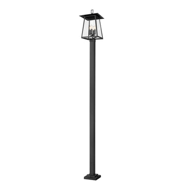 Z-Lite 116.75" High Rainer 4 Light Outdoor Post Mounted Fixture image 1