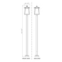 Z-Lite 116.75" High Rainer 4 Light Outdoor Post Mounted Fixture image 7