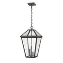 Z-Lite 12.25" Talbot 3 Light Outdoor Chain Mount Ceiling Fixture image 1