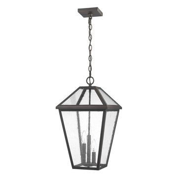 Z-Lite 12.25" Talbot 3 Light Outdoor Chain Mount Ceiling Fixture image 7