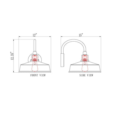 Z-Lite 12.5" High RLM 1 Light Outdoor Wall image 7