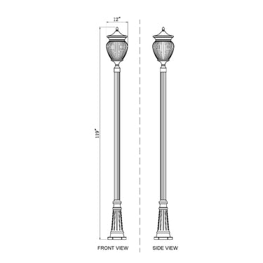 Z-Lite 12" Davina 4 Light Outdoor Post Mounted Fixture image 7