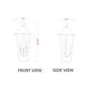 Z-Lite 12" Gannon 3 Light Outdoor Chain Mount Ceiling Fixture image 7