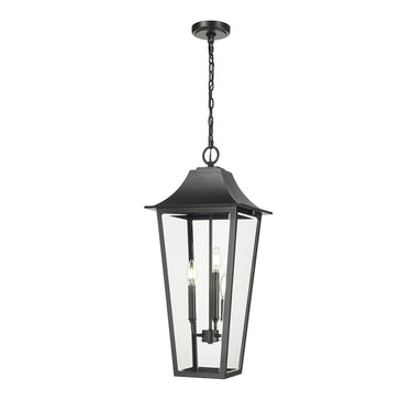Z-Lite 12" Gannon 3 Light Outdoor Chain Mount Ceiling Fixture image