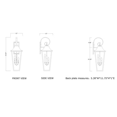 Z-Lite 12" Gannon 3 Light Outdoor Wall image 7