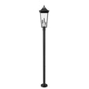 Z-Lite 12" Gannon Glass 3 Light Outdoor Post Mount Fixture image 2