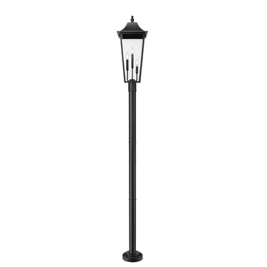 Z-Lite 12" Gannon Glass 3 Light Outdoor Post Mount Fixture image 2