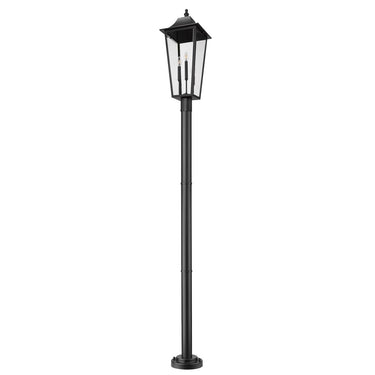 Z-Lite 12" Gannon Glass 3 Light Outdoor Post Mount Fixture image 4