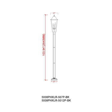 Z-Lite 12" Gannon Glass 3 Light Outdoor Post Mount Fixture image 7