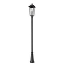 Z-Lite 12" Gannon Glass 3 Light Outdoor Post Mounted Fixture image 1