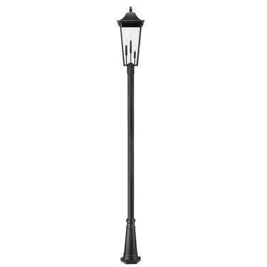 Z-Lite 12" Gannon Glass 3 Light Outdoor Post Mounted Fixture image 2